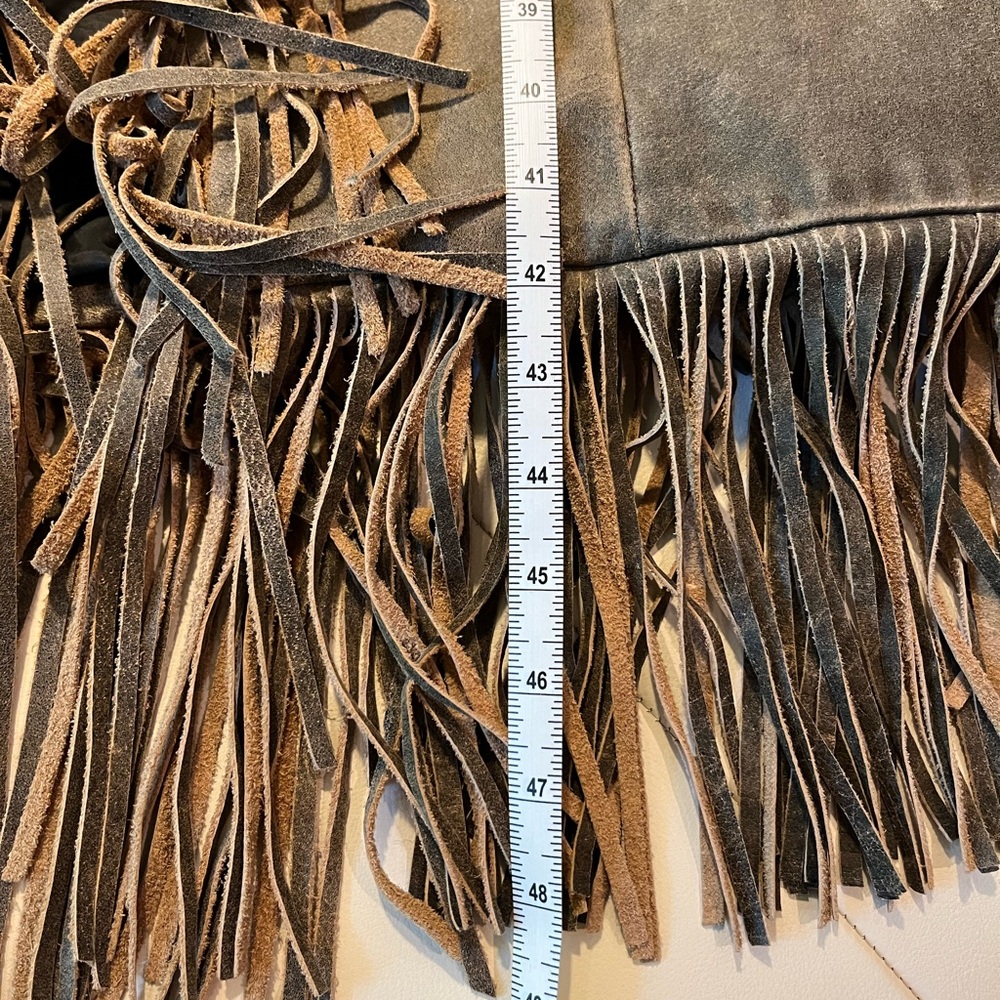 Source Unknown Brown Fringe Jacket - image 6